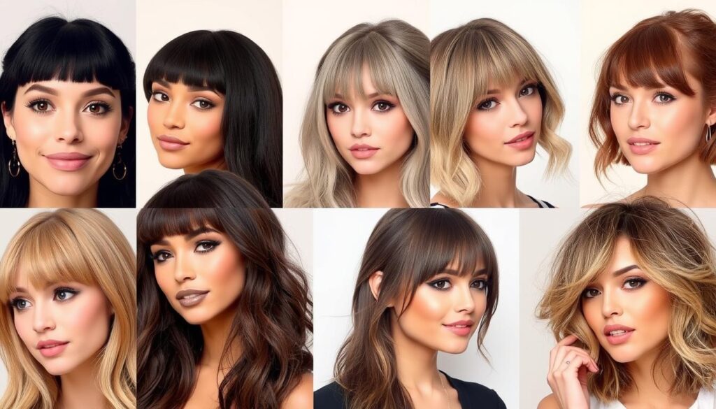 Different Style bangs for women