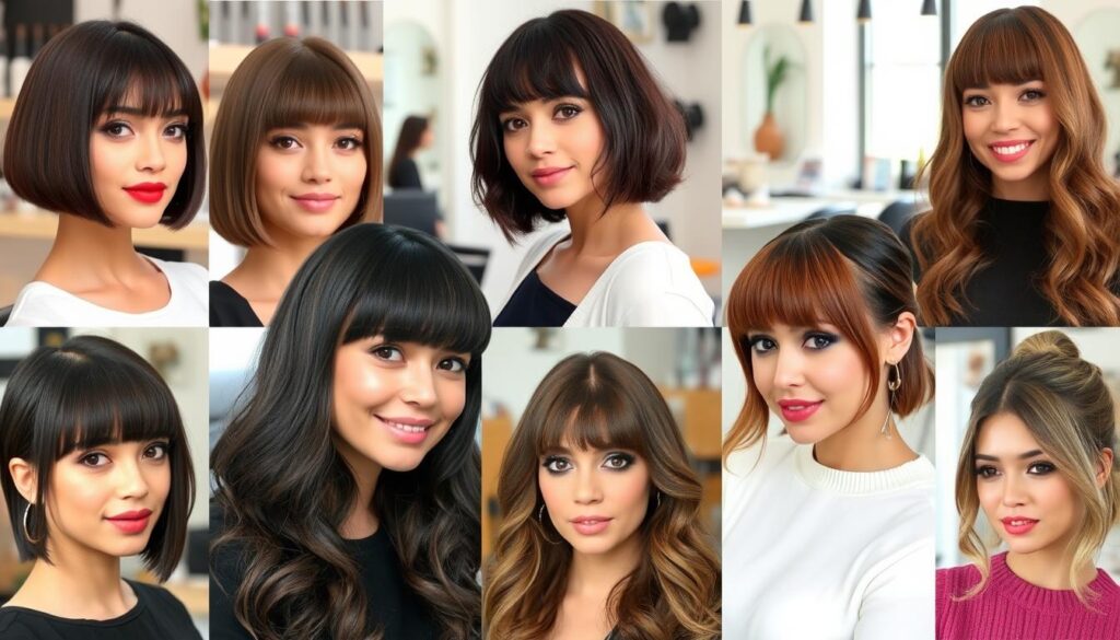 different style bangs for women